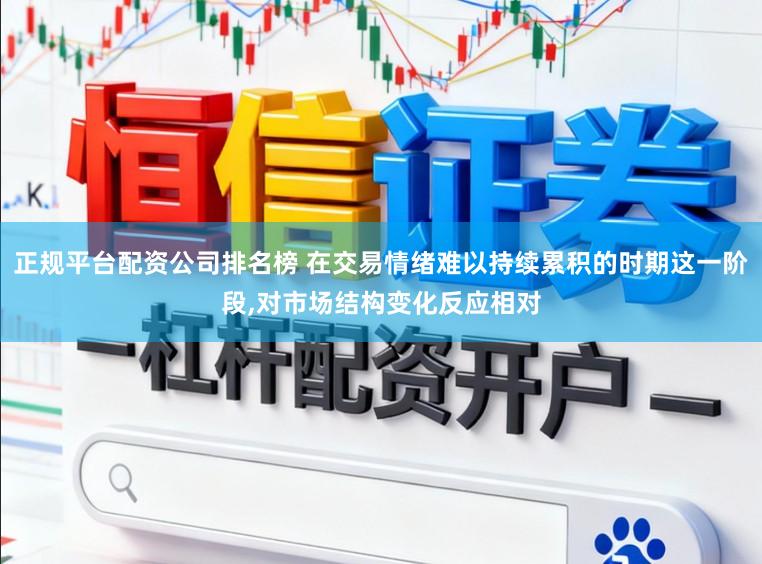 正规平台配资公司排名榜 在交易情绪难以持续累积的时期这一阶段,对市场结构变化反应相对